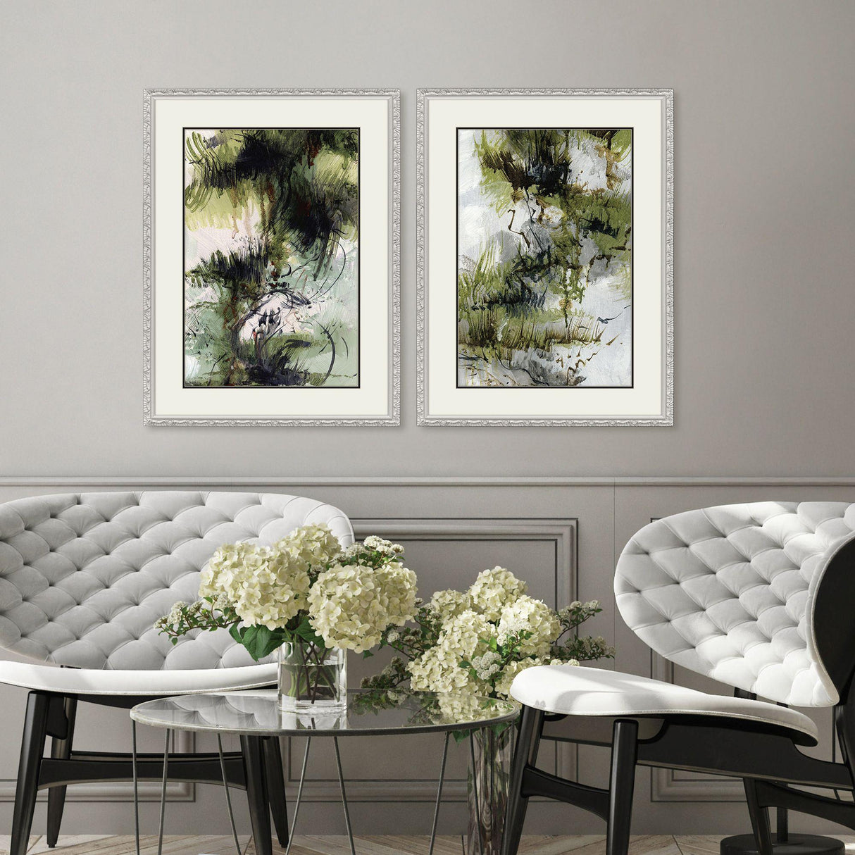 Paragon Wind Soft S/2 Green 31 X 23 X 1 Wall Art