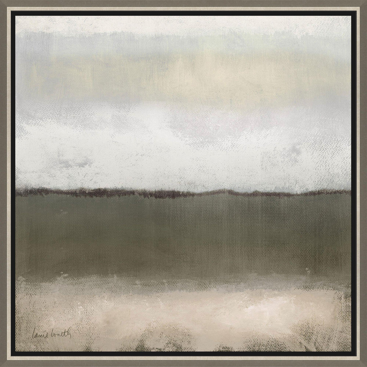 Paragon Clouds on Olive I Green 39 X 39 X 3 Wall Art