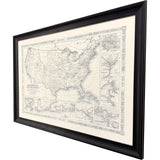 Paragon Military Map of US, 1861 Black 37 X 53 X 2 Wall Art
