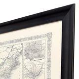 Paragon Military Map of US, 1861 Black 37 X 53 X 2 Wall Art