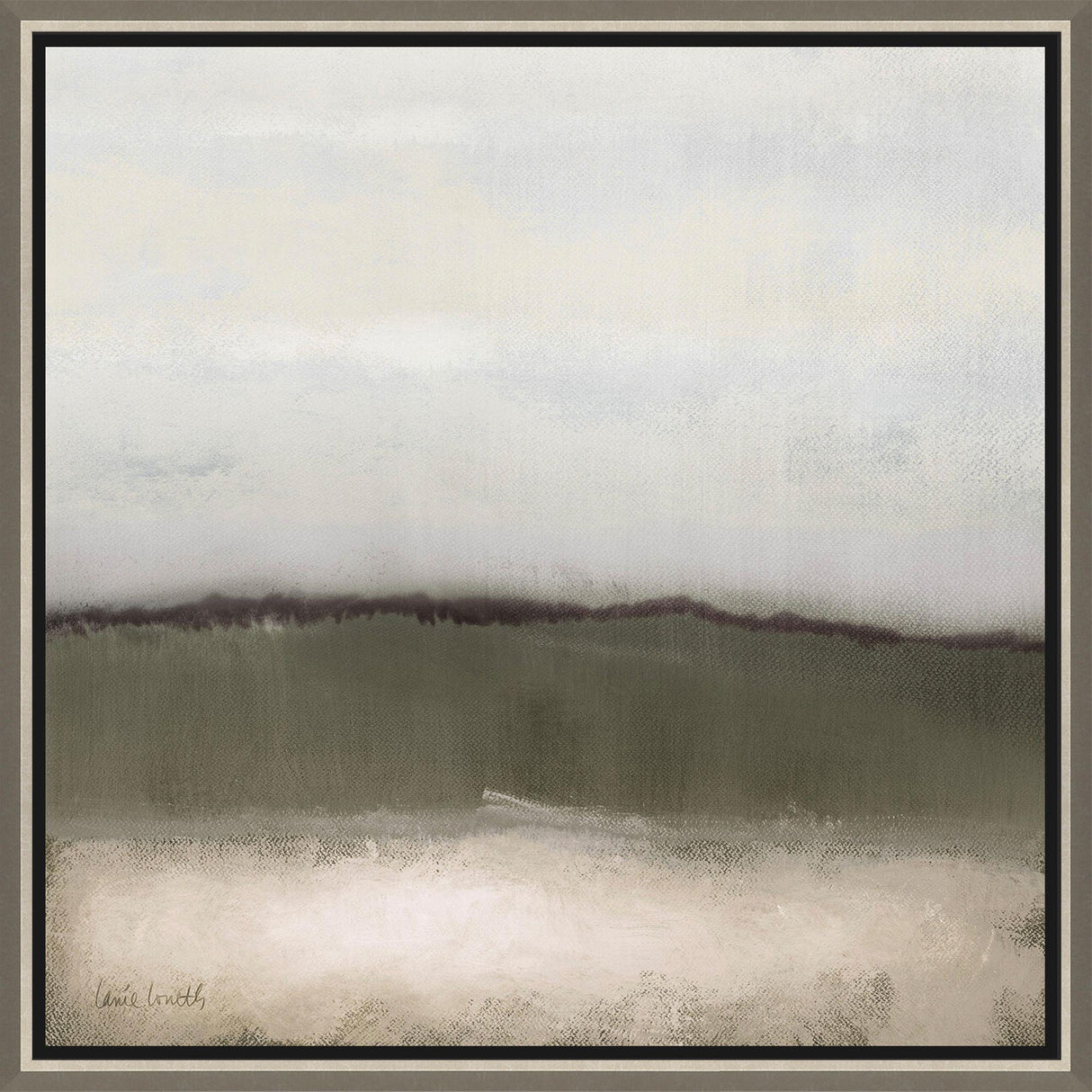 Paragon Clouds on Olive II Green 39 X 39 X 3 Wall Art