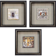 Paragon Vintage Collages I S/3 Black 14 X 14 X 3 Wall Art