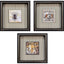 Paragon Vintage Collages I S/3 Black 14 X 14 X 3 Wall Art