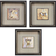 Paragon Vintage Collages II S/3 Black 14 X 14 X 3 Wall Art