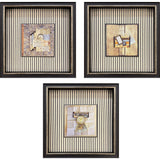 Paragon Vintage Collages II S/3 Black 14 X 14 X 3 Wall Art