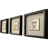 Paragon Vintage Collages II S/3 Black 14 X 14 X 3 Wall Art