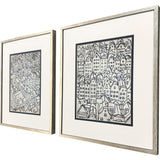 Paragon Europe Rooftops S/2 Blue 22 X 19 X 2 Wall Art