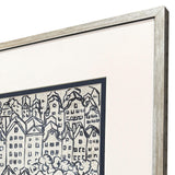 Paragon Europe Rooftops S/2 Blue 22 X 19 X 2 Wall Art