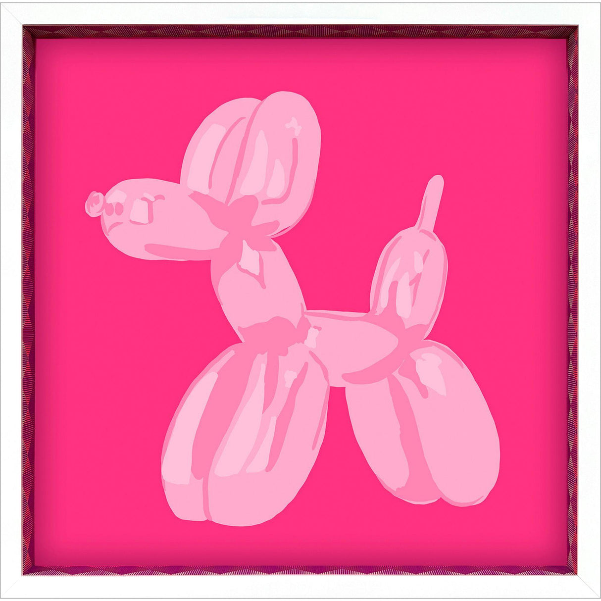 Paragon Pink Dog Balloon Pink 31 X 31 X 3 Wall Art
