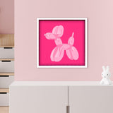 Paragon Pink Dog Balloon Pink 31 X 31 X 3 Wall Art