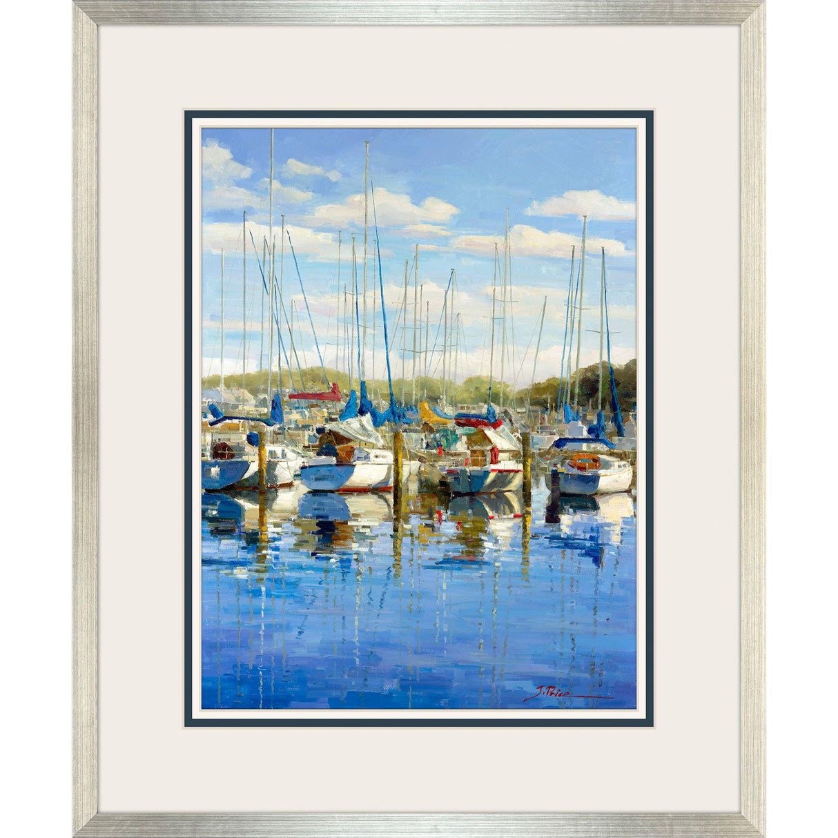 Paragon At the Marina Blue 48 X 39 X 2 Wall Art