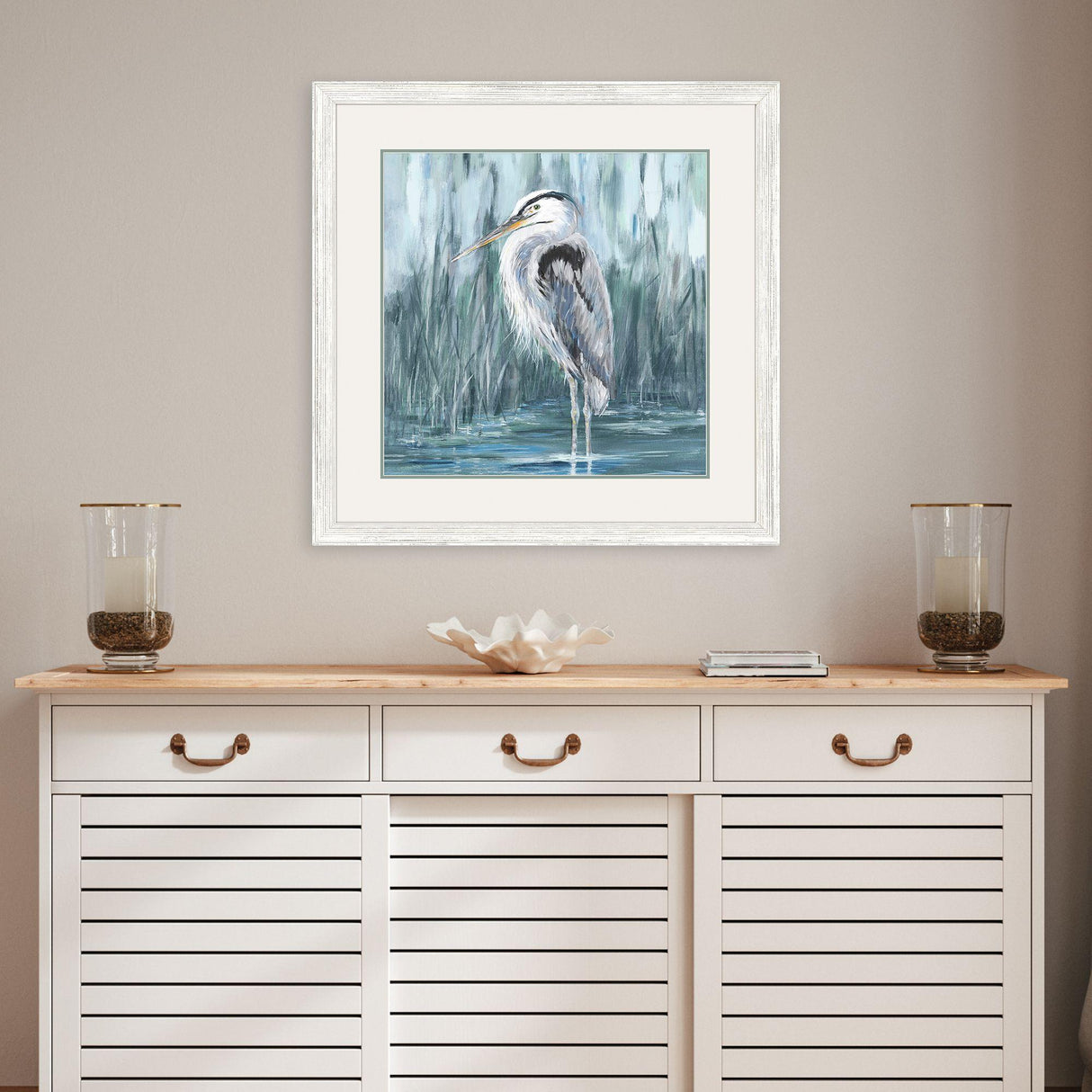 Paragon Standing Still Heron II Blue 33 X 33 X 1 Wall Art