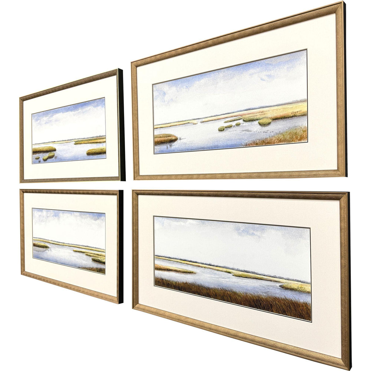 Paragon Stillwaters of Marsh S/4 Blue 17 X 29 X 2 Wall Art