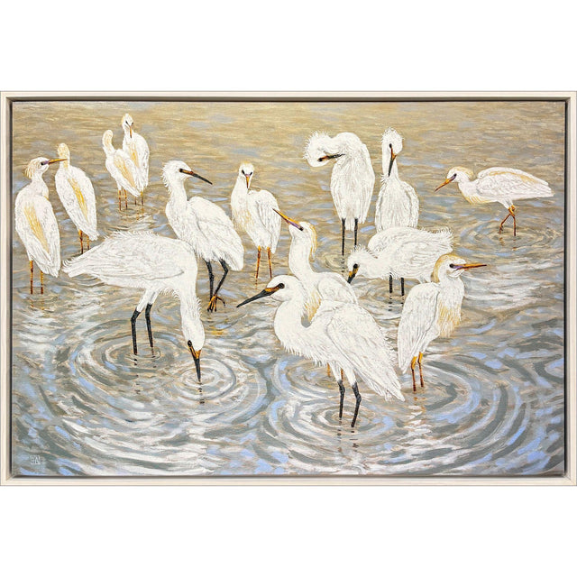 Paragon Herons and Egrets Blue 34 X 50 X 3 Wall Art