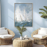 Paragon Racing in Wind I Blue 50 X 38 X 3 Wall Art