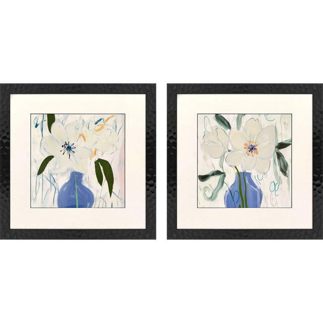 Paragon Joyful Petals S/2 Blue 19 X 19 X 1 Wall Art