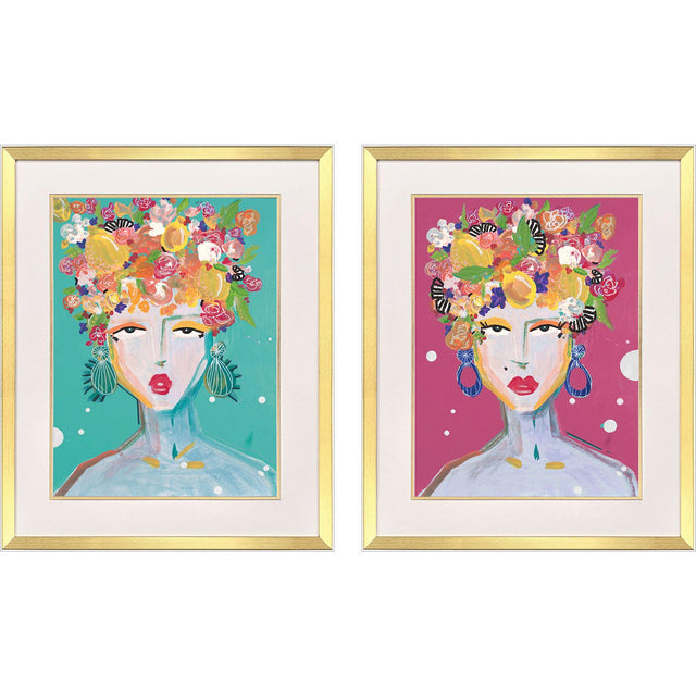 Paragon Floral Lady S/2 Pink 32 X 26 X 2 Wall Art