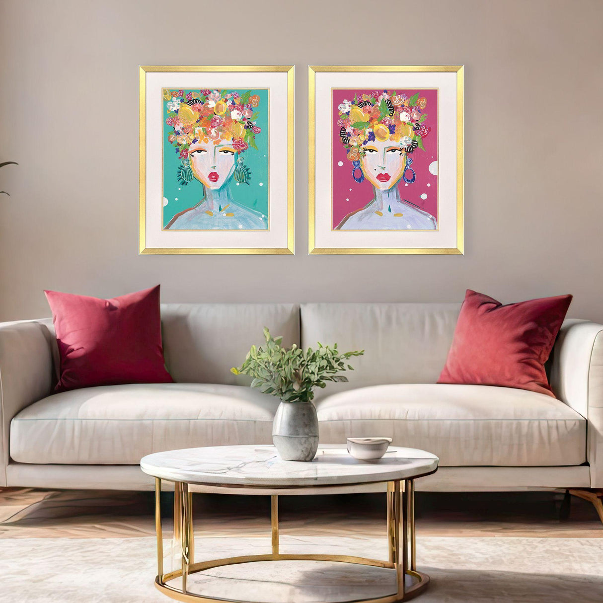 Paragon Floral Lady S/2 Pink 32 X 26 X 2 Wall Art