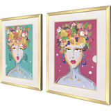 Paragon Floral Lady S/2 Pink 32 X 26 X 2 Wall Art