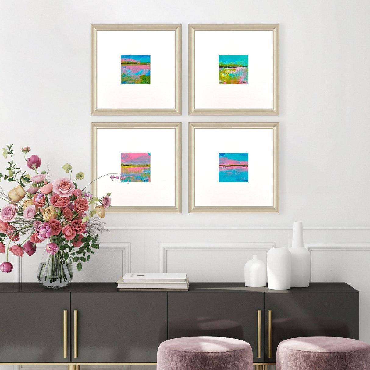 Paragon Marsh Expressions S/4 Pink 18 X 18 X 1 Wall Art