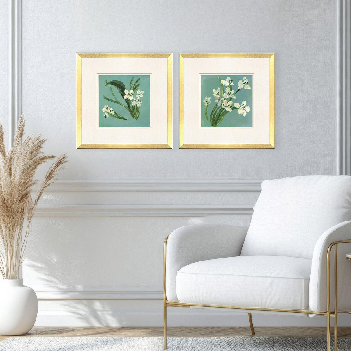 Paragon White Tropicals S/2 White 22 X 22 X 2 Wall Art