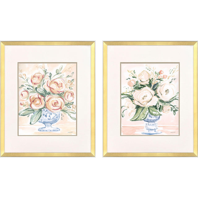 Paragon Pastel Florals I S/2 Blue 32 X 26 X 2 Wall Art