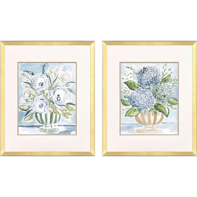Paragon Pastel Florals II S/2 Blue 32 X 26 X 2 Wall Art