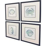 Paragon Blue Green Sealife S/4 Blue 22 X 22 X 1 Wall Art