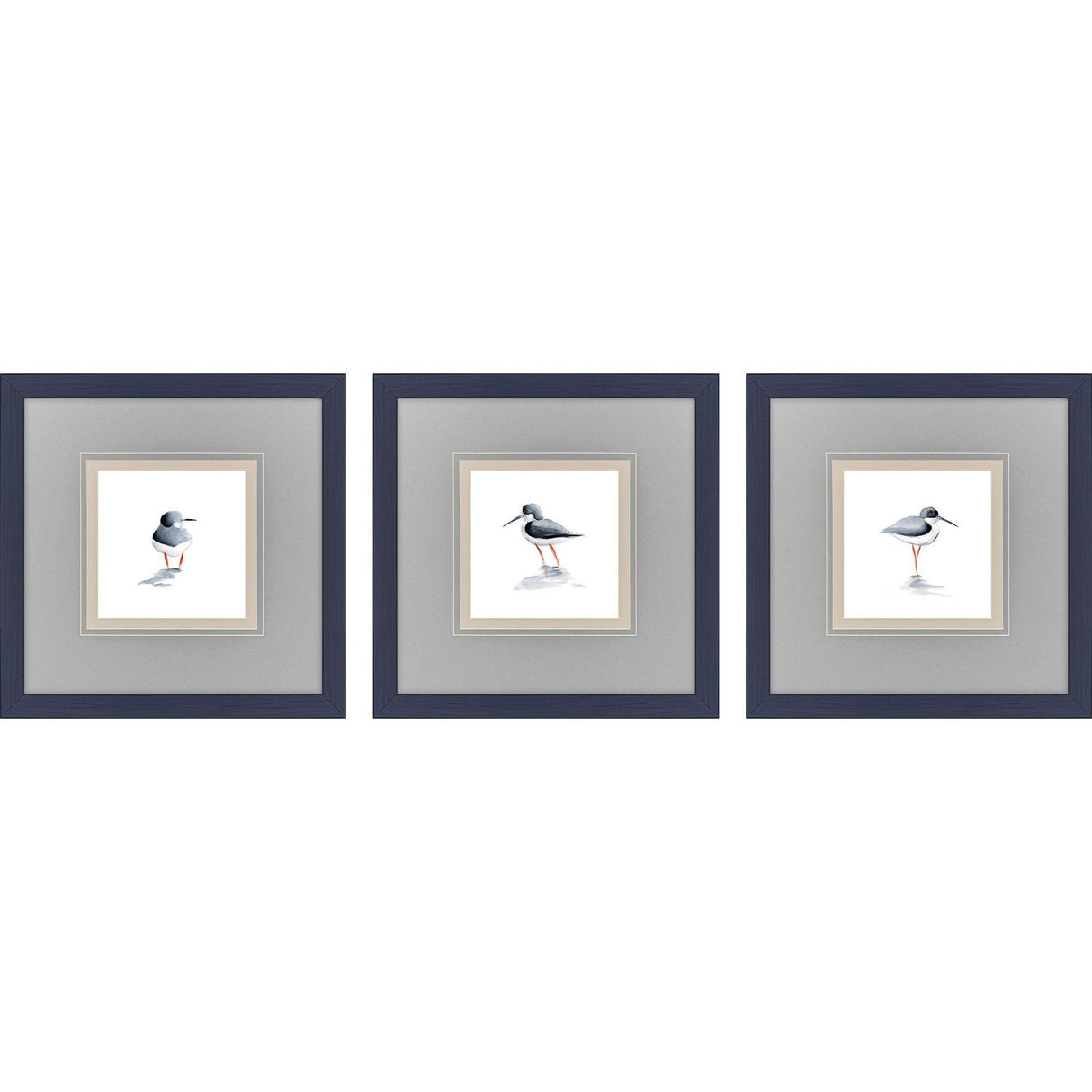 Paragon Shorebird Song I S/3 Blue 18 X 18 X 1 Wall Art