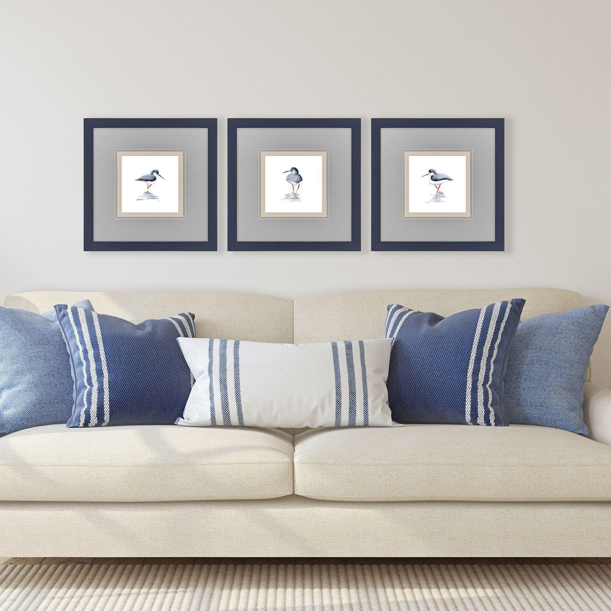 Paragon Shorebird Song II S/3 Blue 18 X 18 X 1 Wall Art