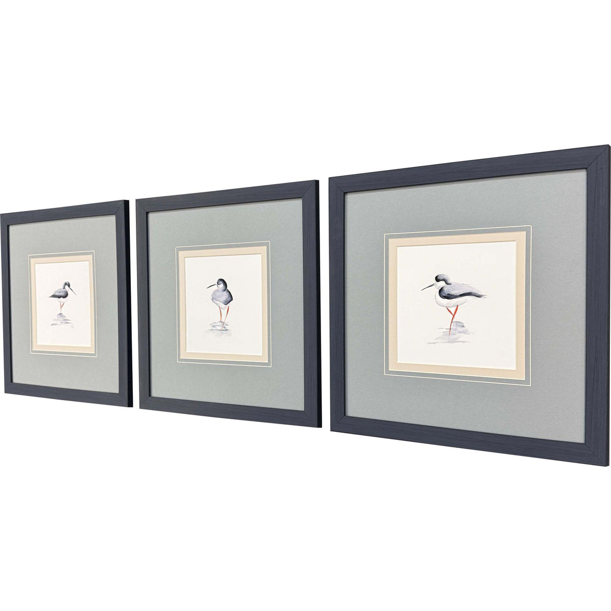 Paragon Shorebird Song II S/3 Blue 18 X 18 X 1 Wall Art
