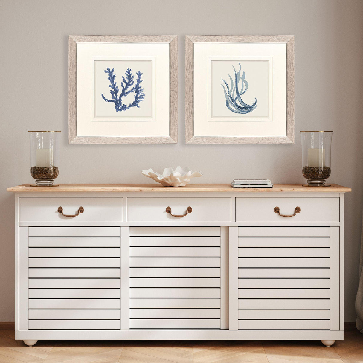 Paragon Blue Corals I S/2 Blue 23 X 23 X 1 Wall Art