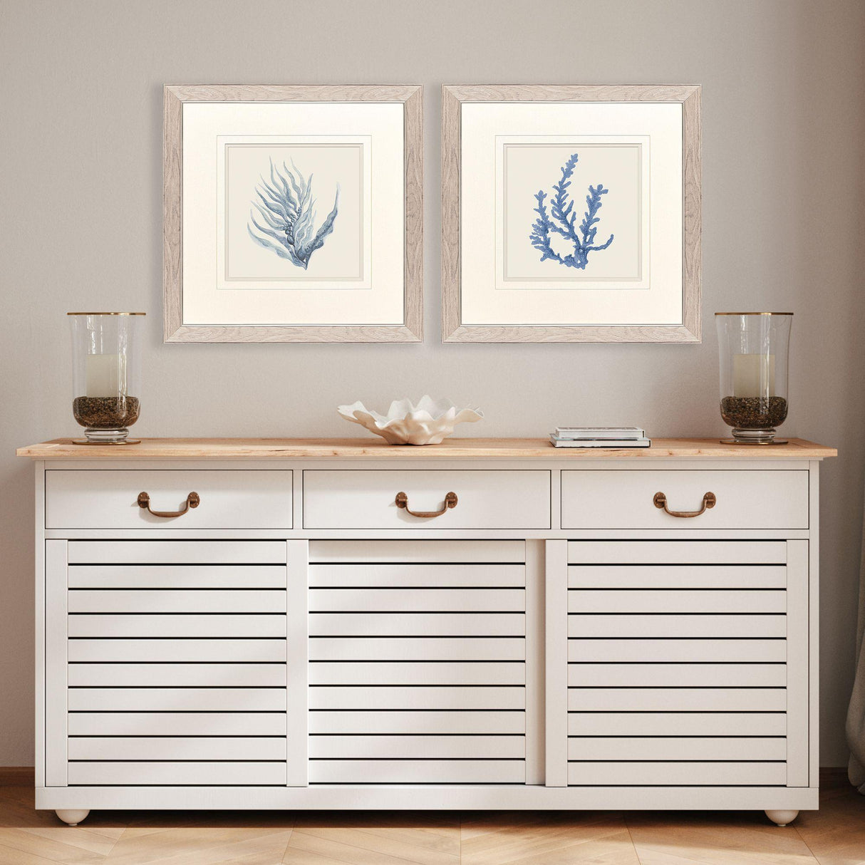 Paragon Blue Corals II S/2 Blue 23 X 23 X 1 Wall Art