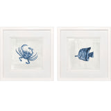 Paragon Indigo Sealife II S/2 Blue 27 X 27 X 2 Wall Art