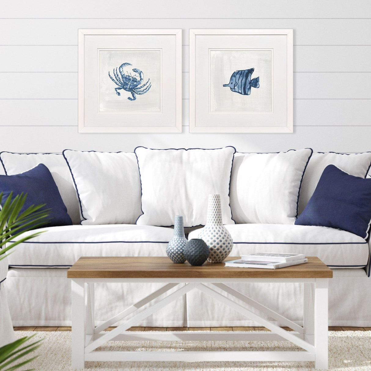 Paragon Indigo Sealife II S/2 Blue 27 X 27 X 2 Wall Art