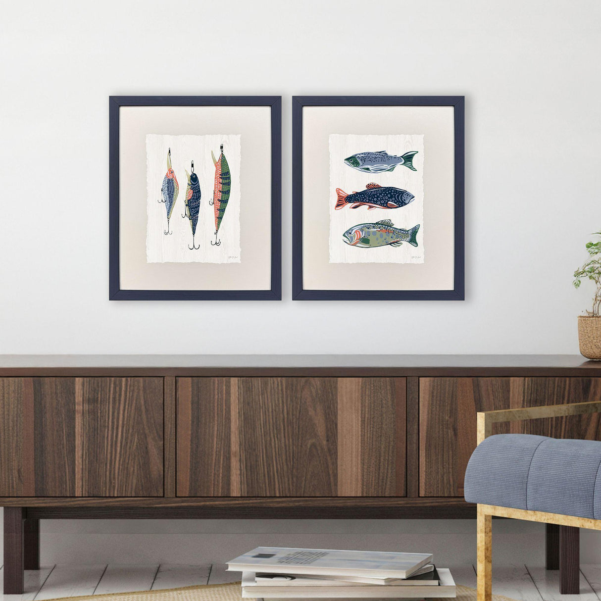 Paragon Catch of the Day S/2 Blue 24 X 20 X 1 Wall Art