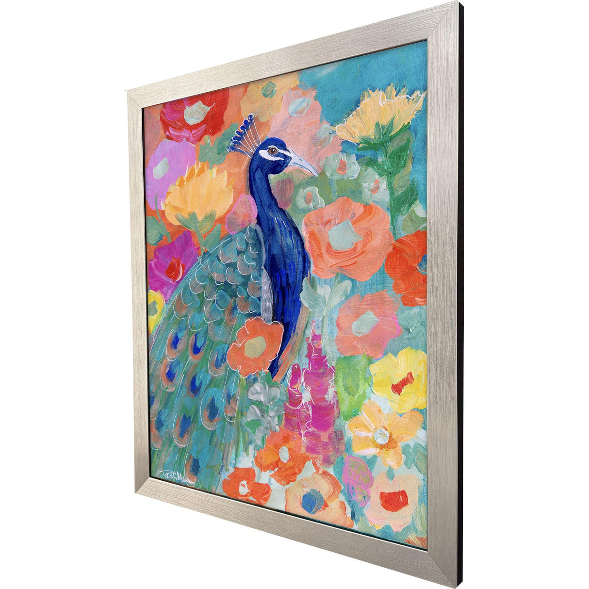 Paragon Floral Peacock I Pink 32 X 26 X 2 Wall Art