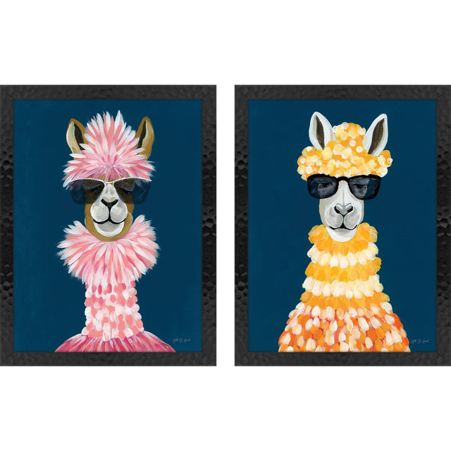 Paragon Miami Alpaca S/2 Blue 26 X 20 X 1 Wall Art