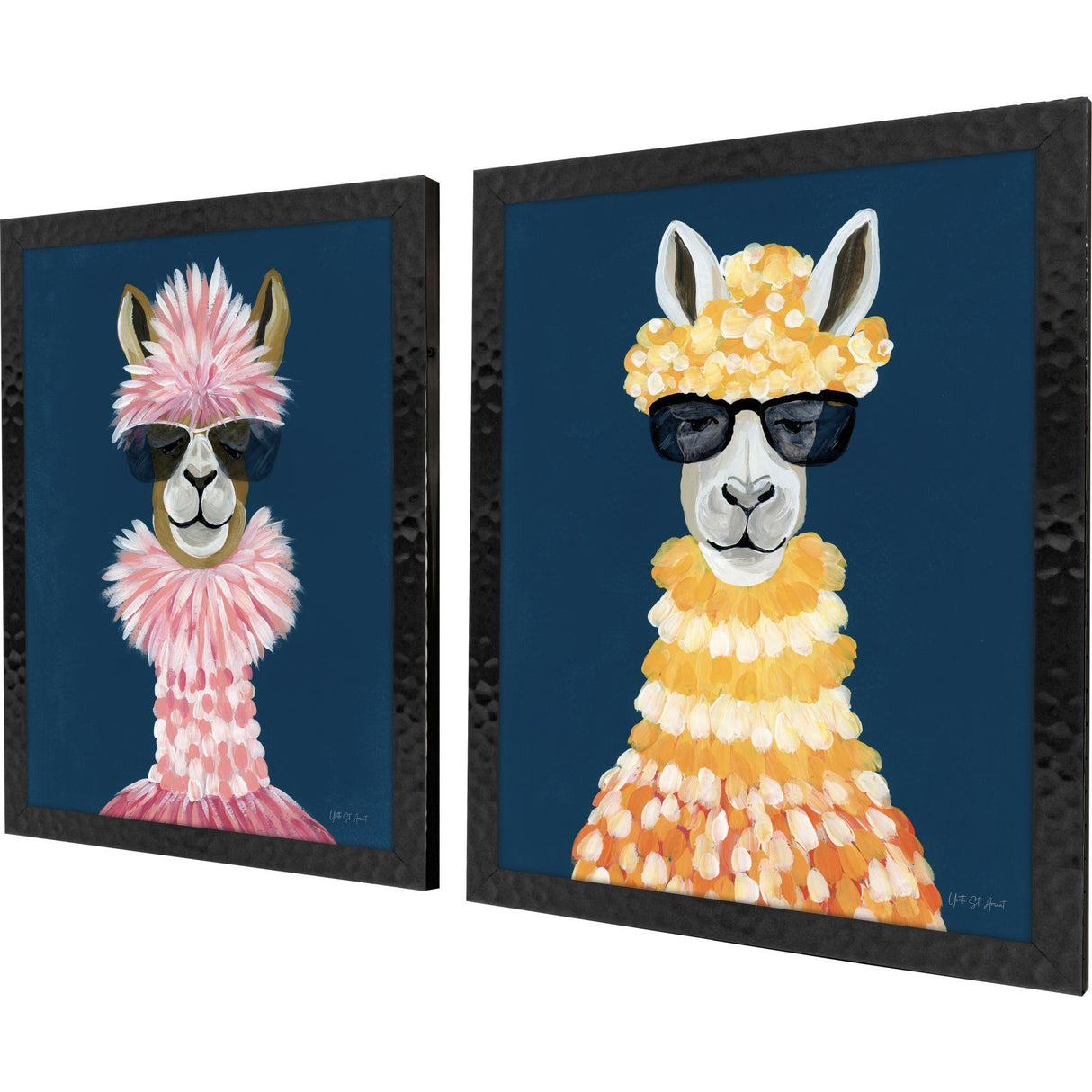 Paragon Miami Alpaca S/2 Blue 26 X 20 X 1 Wall Art