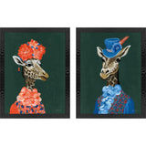 Paragon Miami Giraffe S/2 Green 26 X 20 X 1 Wall Art