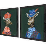 Paragon Miami Giraffe S/2 Green 26 X 20 X 1 Wall Art