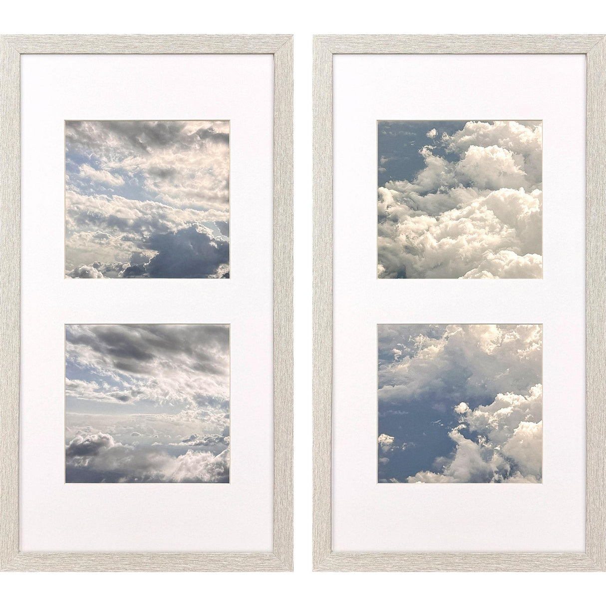Paragon Small Clouds S/2 White 25 X 13 X 1 Wall Art