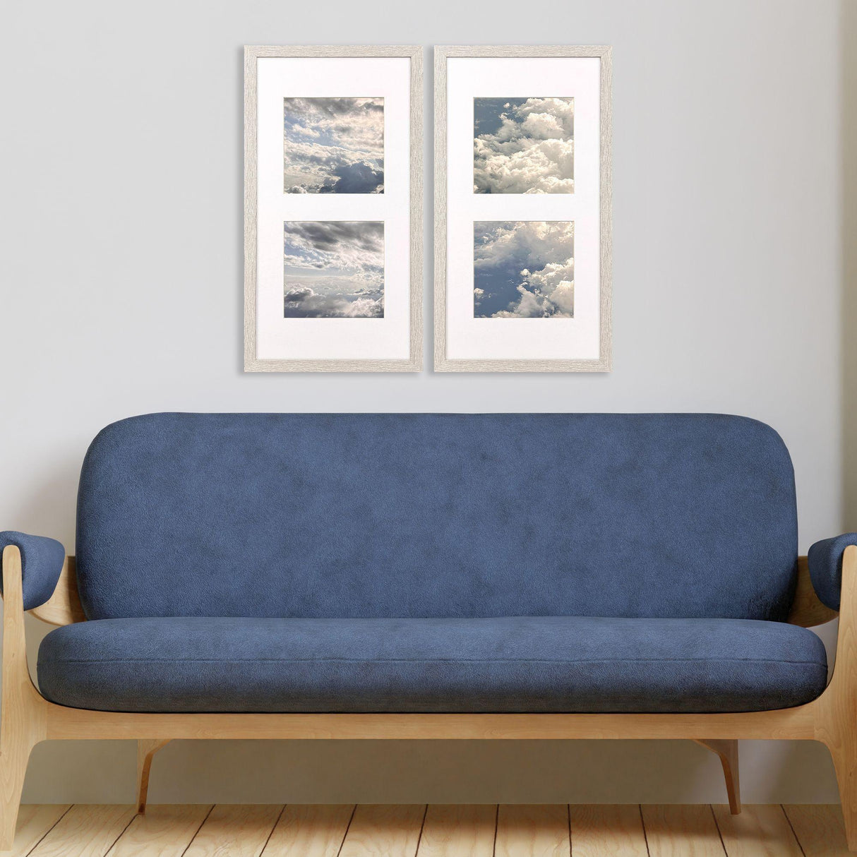 Paragon Small Clouds S/2 White 25 X 13 X 1 Wall Art