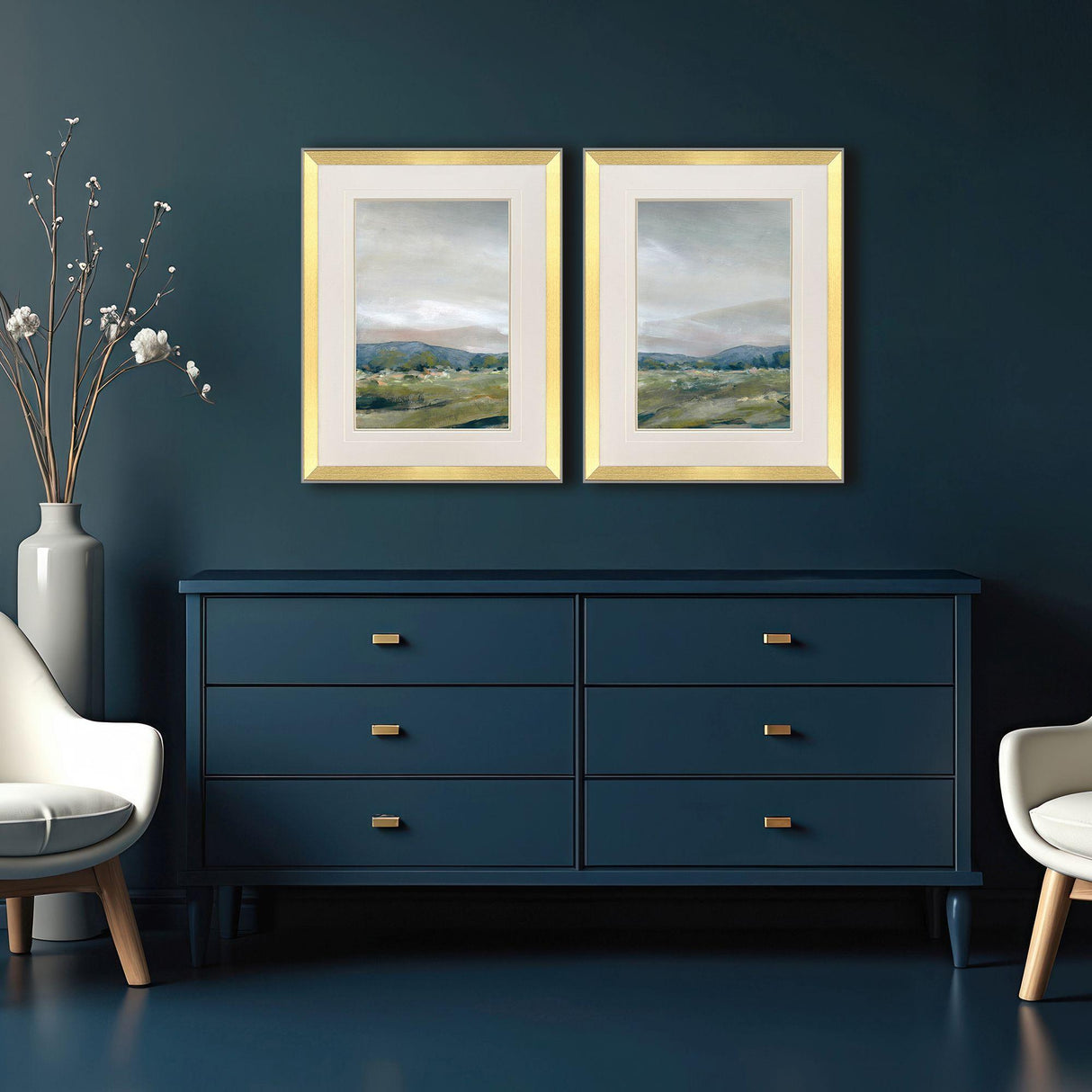 Paragon Horizon Landscape S/2 Green 26 X 20 X 2 Wall Art