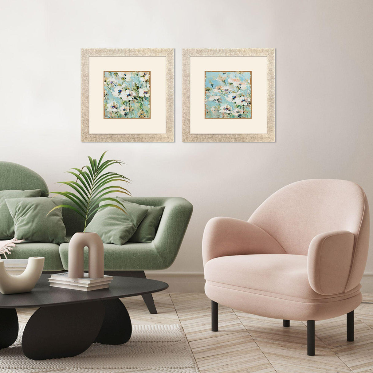 Paragon Spring in Bloom S/2 Blue 23 X 23 X 1 Wall Art