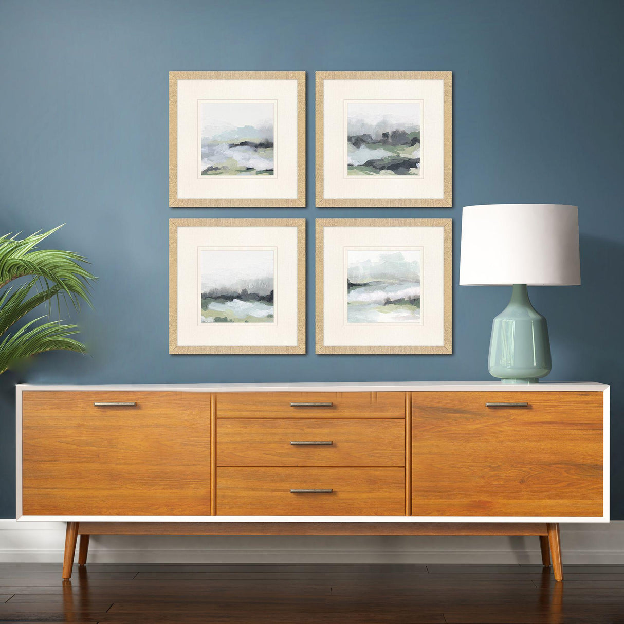 Paragon Strata Field S/4 Blue 22 X 22 X 1 Wall Art