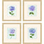Paragon Hydrangea Stems S/4 Blue 19 X 17 X 1 Wall Art