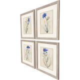 Paragon Blue Folk Garden S/4 Blue 23 X 20 X 1 Wall Art