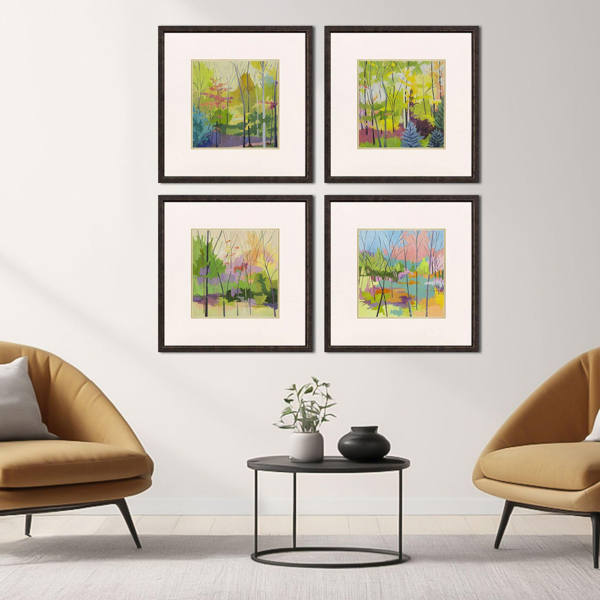 Paragon Bright Scapes S/4 Green 21 X 21 X 1 Wall Art