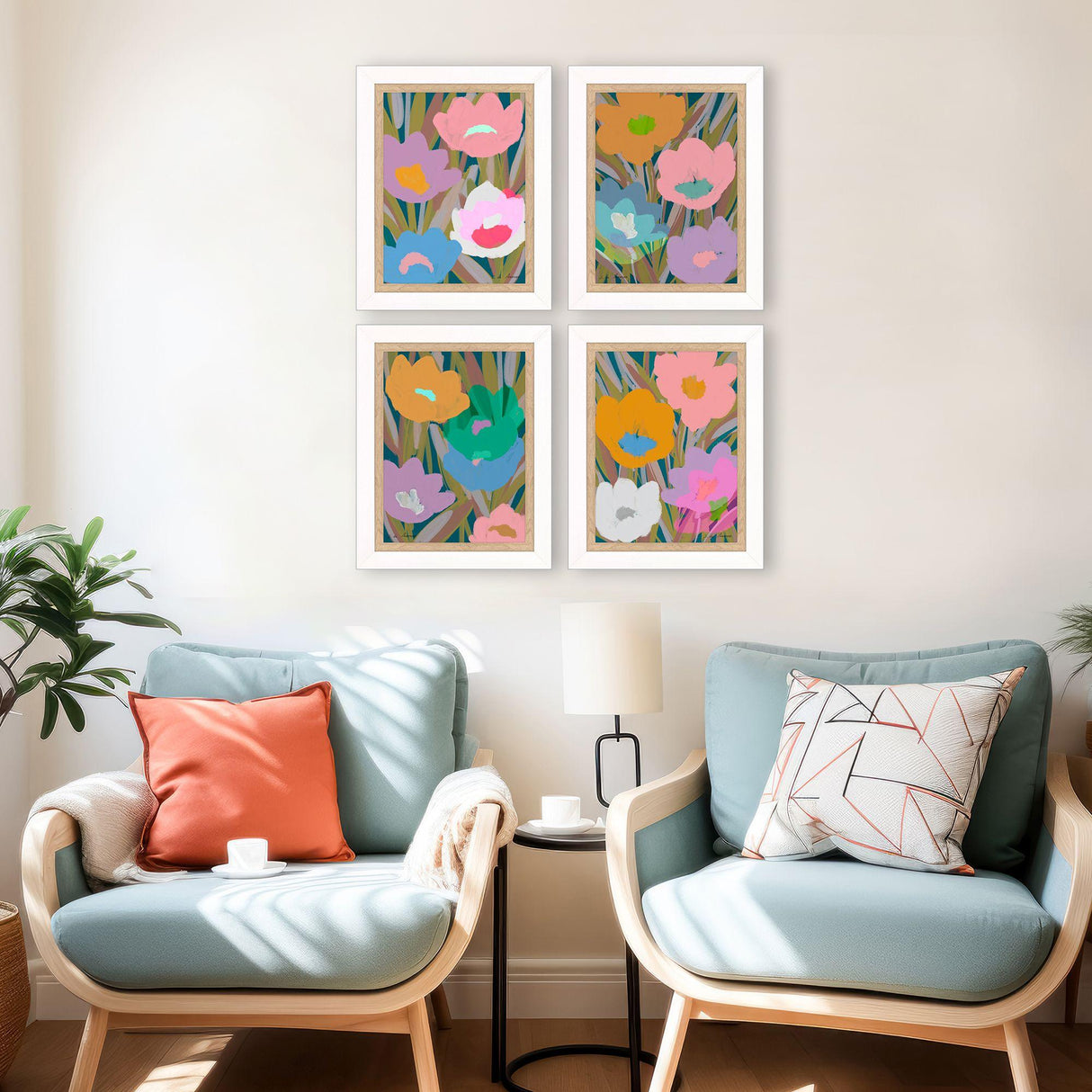 Paragon Bold Botanicals S/4 Multi 20 X 16 X 2 Wall Art
